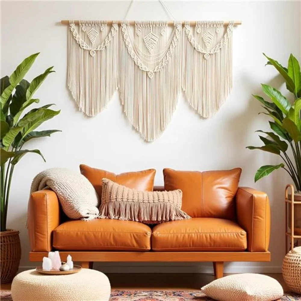 large macrame wall hanging - Boho Tapestry Macrame Wall Decor Art- Chic Bohemian